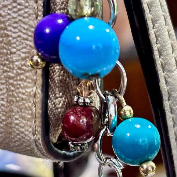 Charming bag charm with Heart Pendant handmade purse charm, zipper charm - Picture 8 of 9